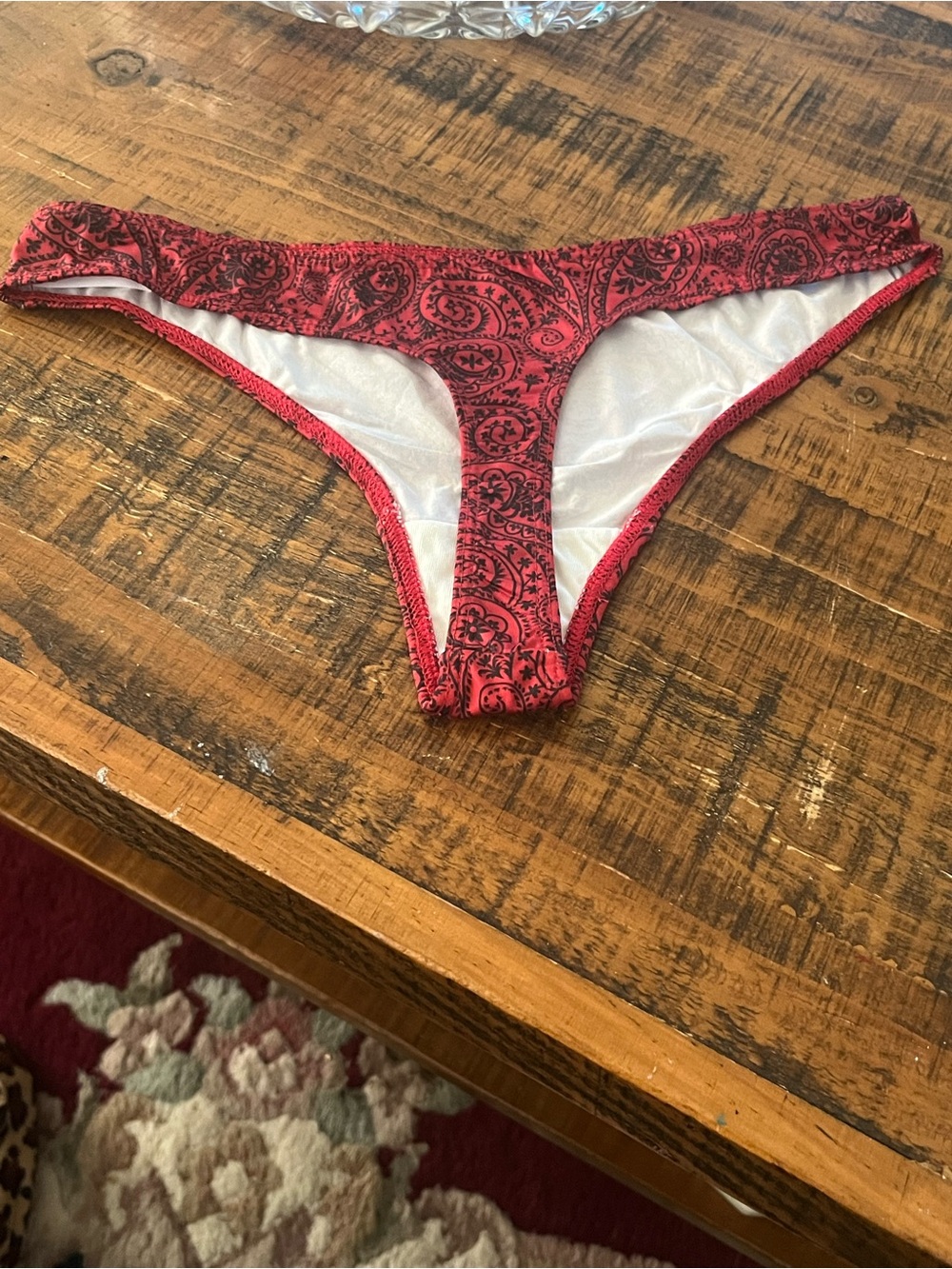 Parisiane Red Trim Intimates pantie size M
